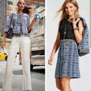 CAbi Tweed Jacket and Skirt Suit Set Coco Chanel